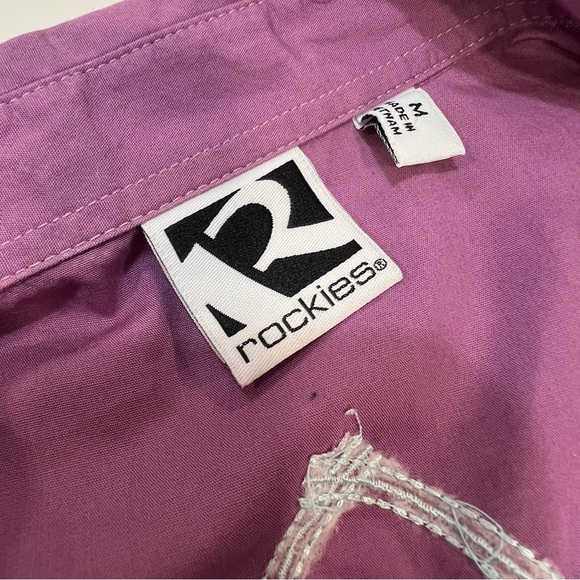 Vintage Rockies Sleeveless Purple Western Embroidered Button Up Blouse (M) EUC - Picture 4 of 4